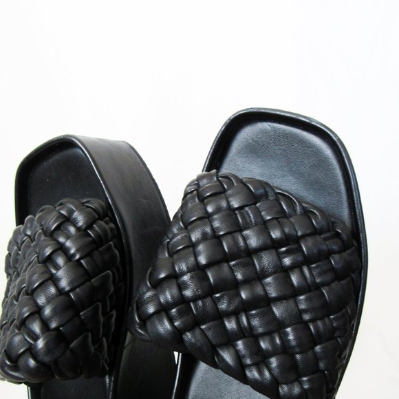 VINCE Mari Braided Leather Platform Sandals Slip-On Slide Sandals Size- 8.5~$350 - Picture 9 of 16